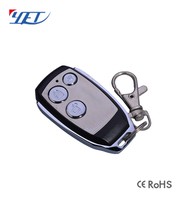 Télécommande YET049 433 MHz à 3 boutons avec finition métallique (Code d'apprentissage / Émetteur RF)