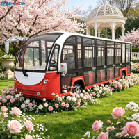 Bus électrique touristique couleur personnalisée, confortable pour les services de visites de parcs à thème