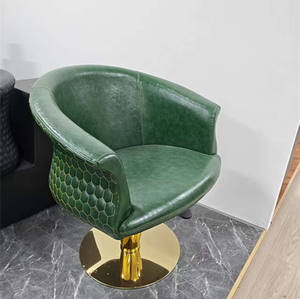 Internet Celebrity Barber Shop Hair Salon Chairs Semi-Enclosed Height-Adjustable Grooming <b>Stools</b> Modern Design Steel Iron - Product Image 2