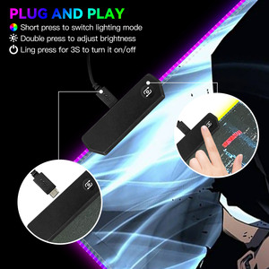 Alfombrilla de ratón para juegos iluminada RGB FLAME SNAKE serie de dibujos animados <span class=keywords><strong>XL</strong></span> RGB para uso de jugadores en Stock - Product Image 5