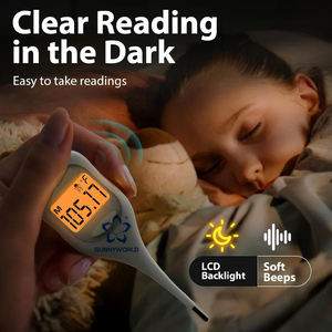 Thermomètre buccal pour adultes et enfants - Thermomètre rectal précis avec alerte de fièvre et grand écran - Product Image 3