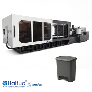 Machine de moulage par injection servo Haituo HTF1680 série X 1680T pour la production de poubelles en plastique HDPE - Product Image 1