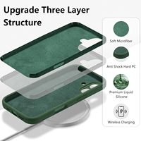 Coque en silicone liquide 17 Pro Max, qualité alimentaire, antichoc, résistante à la chaleur, fine et mince, protection de l'appareil photo, personnalisable pour