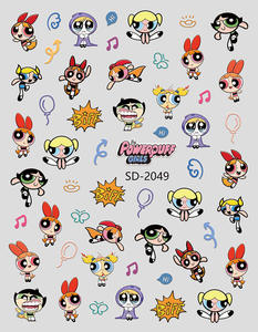 TSZS 3D 자체 접착 네일 스티커 만화 Kawaii 디자인 애니메이션 캐릭터 어린이 소녀 플라스틱 네일 아트 장식 - Product Image 3