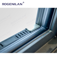 Ventana de Aluminio Rogenilan Estilo Francés Europeo Personalizada para Cocina, Baño, Ventana Abatible y Corredera