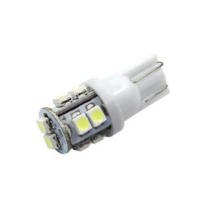 หลอดไฟ LED T10 W5W 10 SMD 3528 แบบมีเลนส์ สำหรับตกแต่งรถยนต์ ไฟป้ายทะเบียน สีแดง ขาว น้ำเงิน 12V ประเภทสินค้า หลอดไฟ - Product Image 1