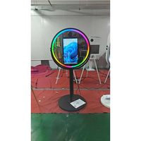 Photomaton ovale pour selfie DSLR avec écran tactile de 21,5 pouces, caméra HD intégrée, cadre en métal SLR, garantie de 2 ans, smartphones, mini PC