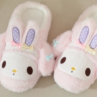 Personnages personnalisés poupée en peluche peluche Kawaii mouton rose lapin ours chaud écologique unisexe pantoufles d'hiver