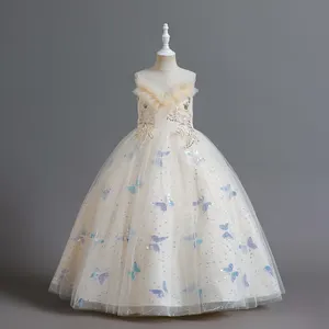 68082 नए मॉडल नकली बच्चों की पोशाक डिजाइन लंबे बच्चों की लड़कियों की शादी की पार्टी प्यूरी क्वालिटी ड्रेस