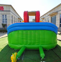 Toboggan aquatique gonflable double pour enfants, trampoline aquatique, utilisation humide, PVC, location