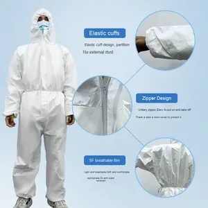 ชุ<span class=keywords><strong>ด</strong></span>ทำงานผ้าใยสังเคราะห์แบบหนาแบบใช้แล้วทิ้งสำหรับผู้เพาะพันธุ์ที่มีฮู้ดแบบชิ้นเ<span class=keywords><strong>ด</strong></span>ียวปลอ<span class=keywords><strong>ด</strong></span>ภัยสำหรับเสื้อผ้า - Product Image 2