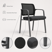 Chaise de conférence robuste avec structure renforcée pour usage professionnel