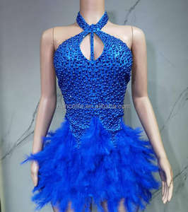 Traje de Danza para Mujer, Leotardo Halter, Mono, Vestido para Baile Latino, <span class=keywords><strong>Cha</strong></span>-<span class=keywords><strong>Cha</strong></span>, <span class=keywords><strong>Tango</strong></span>, Competencia de Danza - Product Image 5