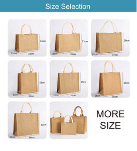 Hot Sale <strong>Custom</strong> logo <strong>Printed</strong> Green Eco Friendly Shopping <strong>Tote</strong> <strong>Jute</strong> <strong>Bag</strong> with logo - Product Image 6