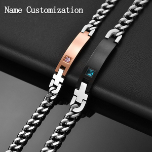 Nom Bracelets personnalisés Bracelets incurvés en <span class=keywords><strong>pierre</strong></span> brûlée Bracelets personnalisés bricolage - Product Image 2