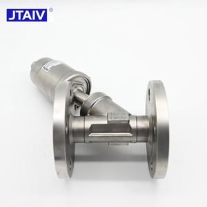 JTAIV SS 304 ชุดขับเคลื่อนหัวเหล็กทั้งหมด แบบสองทาง นิวเมติก หน้าแปลนแบบมุมฉาก ฐาน DN100 Pn6 - Product Image 4