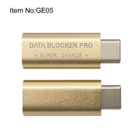 Adaptador Bloqueador de Datos USB C a USB de Aleación de Aluminio, Marca Gold, Nuevo, con Fuente de Alimentación AC/DC para Laptop y Teléfono Móvil, 100% Compatible con OEM