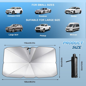 Parasol universel pour voiture, pare-soleil épaissi pour pare-brise, protection contre le vent et la chaleur pour l'intérieur du véhicule - Product Image 2