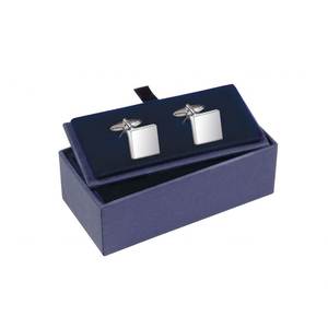 Boîte bleue 80x40x28 mm pour rangement de boutons de manchette, emballage cadeau élégant - Product Image 1