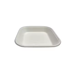 Assiettes en papier dégradables durables de qualité exportée Assiettes en bagasse blanches jetables Assiettes en bagasse jetables pour fête - Product Image 1