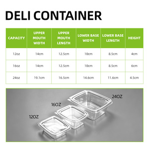 Contenedor Desechable Transparente de Plástico PE sin Gluten para Alimentos, Apto para Alérgicos, Panadería y Comida para Llevar, Ideal para Celíacs - Product Image 5