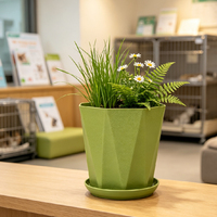 Pots à fleurs modernes en plastique PP avec trous de drainage, durables, capacité de 8,51 L, design minimaliste contemporain, utilisation au sol, intérieur/extérieur
