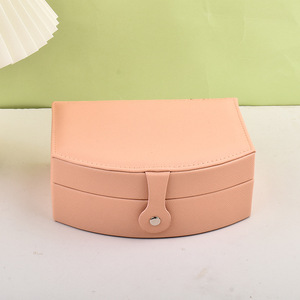 หนัง PU ชั้นเดียวความจุขนาดใหญ่กล่องเครื่องประดับกระจกเก็บต่างหูสร้อยคอกำไลแสดงเครื่องประดับ - Product Image 2