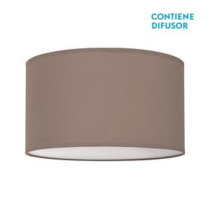 Plafonnier marron taupe 4xE27, dimensions 16x50 cm, idéal pour l'éclairage des salons, salles à manger et bureaux. - Product Image 1