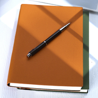 Carnet personnalisé Mociworld A5 en cuir PU avec reliure cousue, 60 feuilles, pour étudiants, école et bureau (vente en gros)