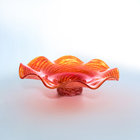 Plateau de rangement créatif et durable en verre pour fruits, idéal pour les fêtes, la décoration de salon et de table basse, style moderne et luxueux.