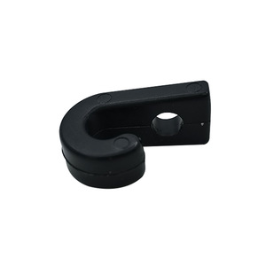 Crochet en plastique noir en forme de J pour bateau, accessoire de fixation de corde pour canoë et kayak - Product Image 3