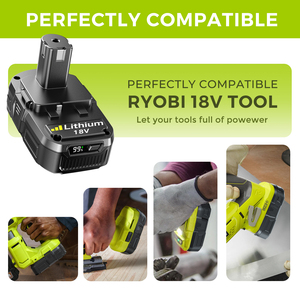 Paquete de Baterías de Repuesto de Iones de Litio de 18 V y 18650 para la Serie <span class=keywords><strong>Ryobi</strong></span> One+, 2000-3500 mAh, Alta Capacidad y Protegidas, Disponibles en Stock - Product Image 2