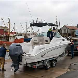 Barca <span class=keywords><strong>da</strong></span> Pesca Cabinata in Vetroresina <span class=keywords><strong>da</strong></span> 4,9m con Tendalino Bimini e Vasca Refrigerante per la Pesca in <span class=keywords><strong>Mare</strong></span> e il Tempo Libero - Product Image 5
