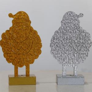 Nuevo artículo 2024: Luz LED blanca cálida de 10L con diseño de Papá Noel en MDF para decoración de fiestas navideñas - Product Image 3