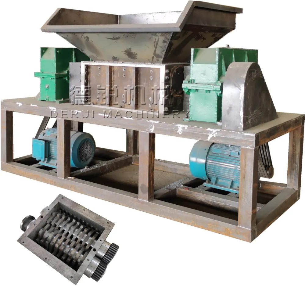 Triturador de resíduos domésticos fabricante de triturador de resíduos sólidos de eixo duplo
