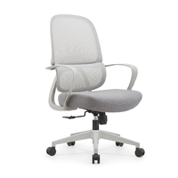 Chaise de bureau ergonomique en tissu maillé respirant avec soutien lombaire, réglable en hauteur, pivotante, confortable pour une utilisation prolongée