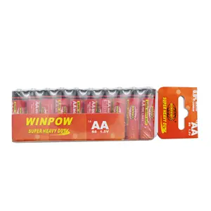 1.5V R6 AA Kích thước pin kẽm Carbon khô di động nặng Pin