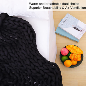 Livraison moderne d'une seule pièce Couverture tricotée en polyester recyclé épais épaisse pour jet lesté - Product Image 3