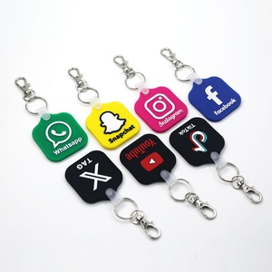 สติกเกอร์ซิลิโคนกันน้ำพิมพ์โลโก้ตามสั่ง ขนาด 25 มม. แท็ก NFC213 สำหรับพวงกุญแจและโทรศัพท์ ความถี่ 13.56MHz 1K สำหรับโซเชียลมีเดีย - Product Image 3