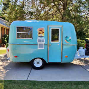 Remolque de Viaje Retro Vintage Personalizado, Caravana Pequeña para Acampar, Carrito de Comida Móvil Ligero <span class=keywords><strong>en</strong></span> <span class=keywords><strong>Venta</strong></span> - Product Image 1