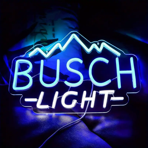 Enseigne néon Busch Light - Enseigne néon LED Busch personnalisée pour bar, pub et cadeau de fête - Enseigne néon lumineuse et durable - Product Image 4