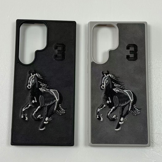 Hot Selling 3D Embroidered Mobile Phone case Custom Pattern case for Samsung Galaxy S25 24 23 22 Ultra