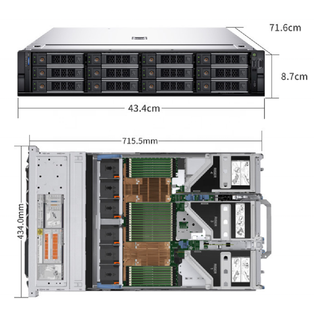Original Dell PowerEdge R750xa 2U Rack Servers Dual Intel Xeon Scalable CPUs PCIe Gen4 Optimized GPU Server R750xa for HPC