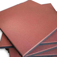 Revêtement de sol en caoutchouc EPDM écologique certifié CE pour l'intérieur et l'extérieur, 1000x1000x20mm, antidérapant, pour salle de sport et aire de jeux pour enfants