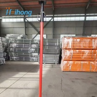 Poste de Apuntalamiento Telescópico Pintado de Acero con Altura Ajustable de 2.2m-4m, 1.8m-3.2m, 3m-5m para Sistema de Encofrado