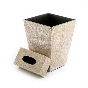 Exclusive Quality Wooden Dust Bin Attractive Design Square Shape Dust Bin With Tissue Paper Box Garbage Bin In Bulk - Product Image 1