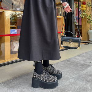 WETKISS Chaussures <span class=keywords><strong>plateforme</strong></span> de luxe entièrement cloutées pour femme, style punk gothique, richement ornées de strass, type Oxford <span class=keywords><strong>Creepers</strong></span>, à lacets - Product Image 3