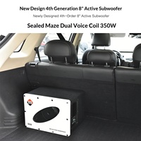 Subwoofer actif 8 pouces 12V pour voiture, double bobine, haut-parleur audio super-basse de quatrième ordre, puissance maximale 1500W, 30-500Hz, compatible OLIVER