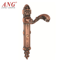 Nouveau Design de sécurité moderne luxe Design Vintage pince à Rosette Rose or cuivre poignée de porte serrure