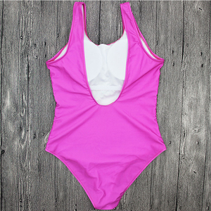 Bikini de una pieza para mujer, traje de baño liso, ropa de playa, 2022 - Product Image 4
